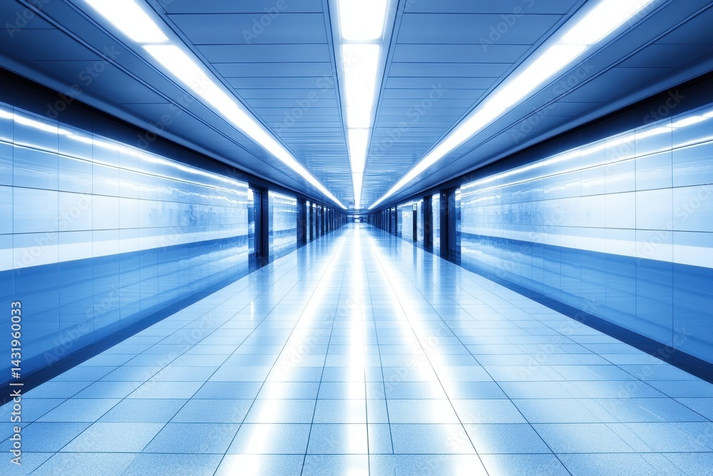 Obraz premium Modern Subway Tunnel Perspective