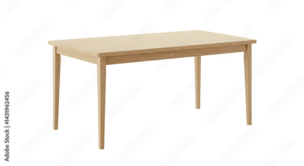 A simple light brown wooden table with four legs on a black background in a studio setting view from above A simple light brown wooden table with four legs on a black background in a studio setting view from above