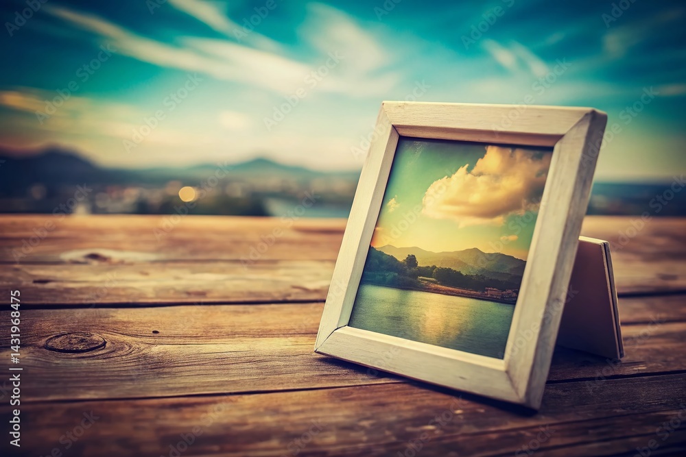 Vintage Polaroid Photo Frame: Authentic Retro Photography with Grainy Texture and Soft Hues
