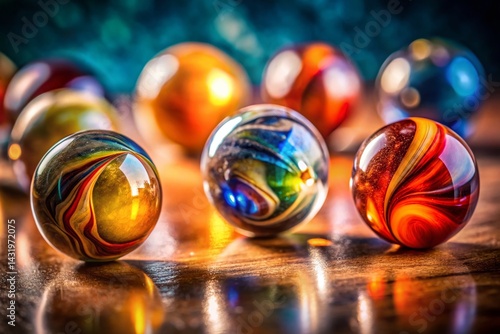Obraz na płótnie Vintage Style High-Resolution Photograph of Large Modern Marbles w salonie