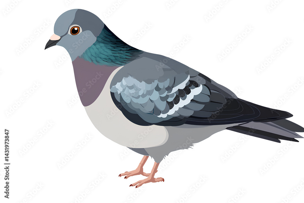 Naklejka premium Pigeon, isolated on a transparent background