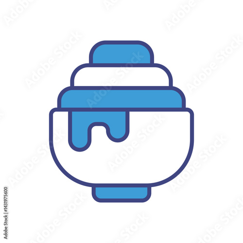 Sour Cream icon vector stock illustration