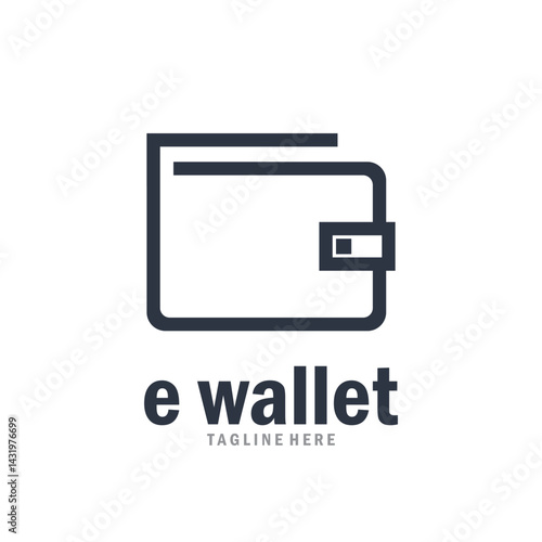 e wallet modern pay logo icon vector illustration template design