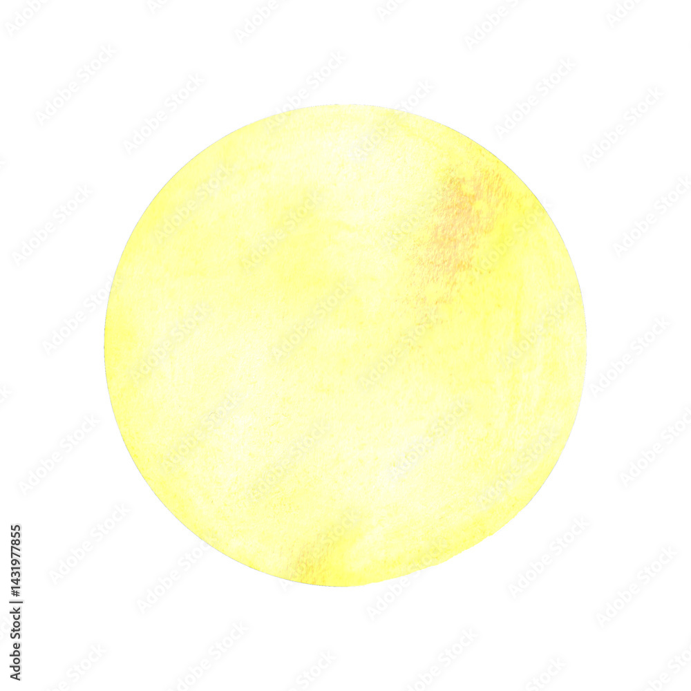 Round watercolor оранжевое spot. Watercolor design element.