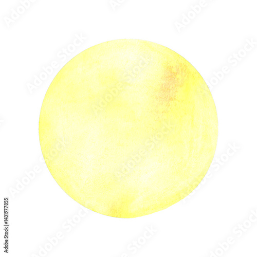 Obraz na płótnie Round watercolor оранжевое spot. Watercolor design element. w salonie
