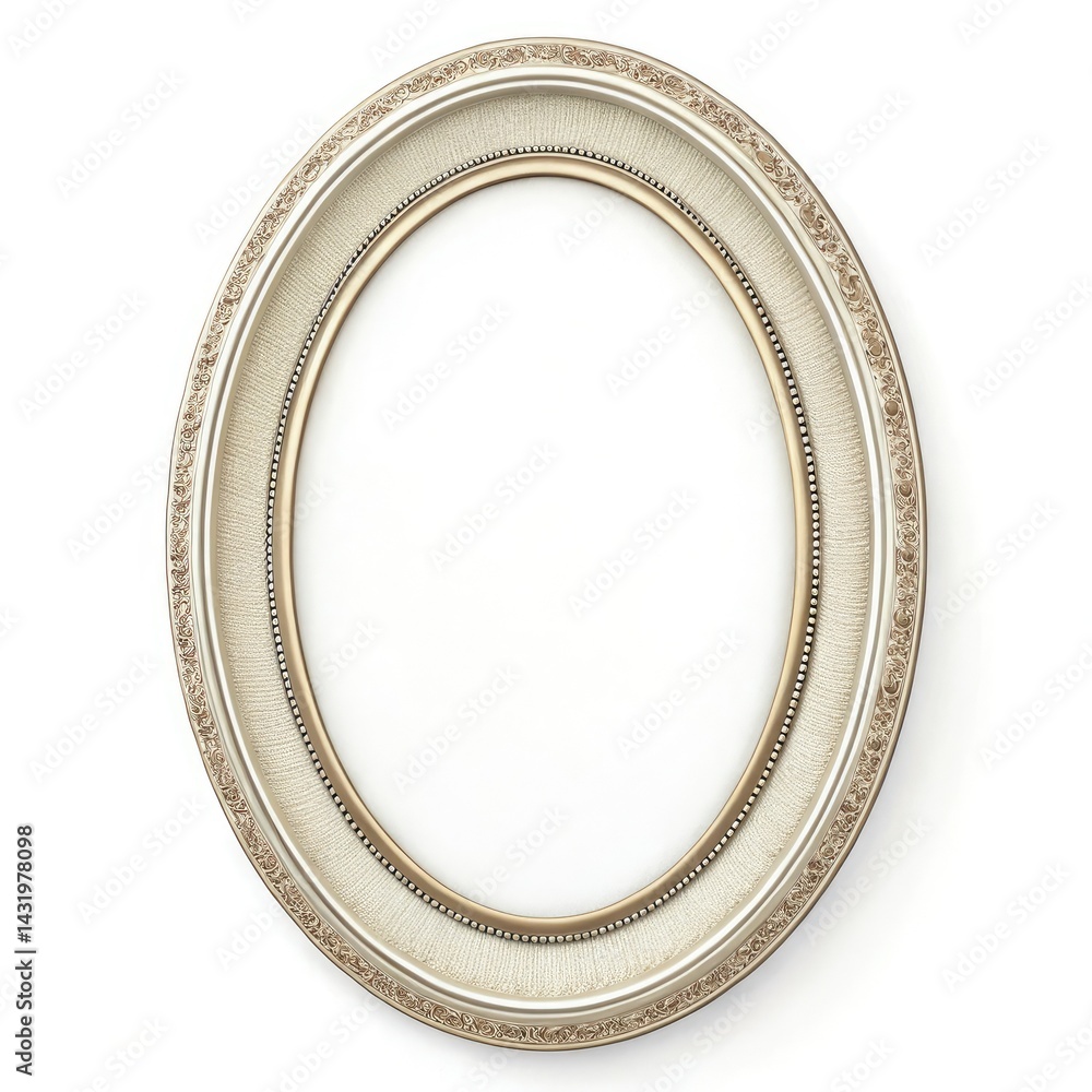 oval frame isolated on white oval frame isolated on white