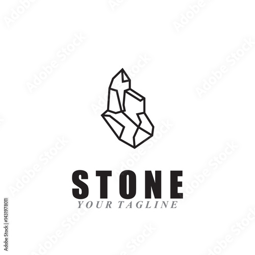 stone vector logo icon illustration template design
