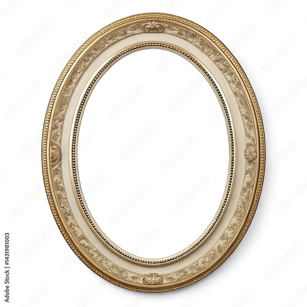 oval frame isolated on white oval frame isolated on white