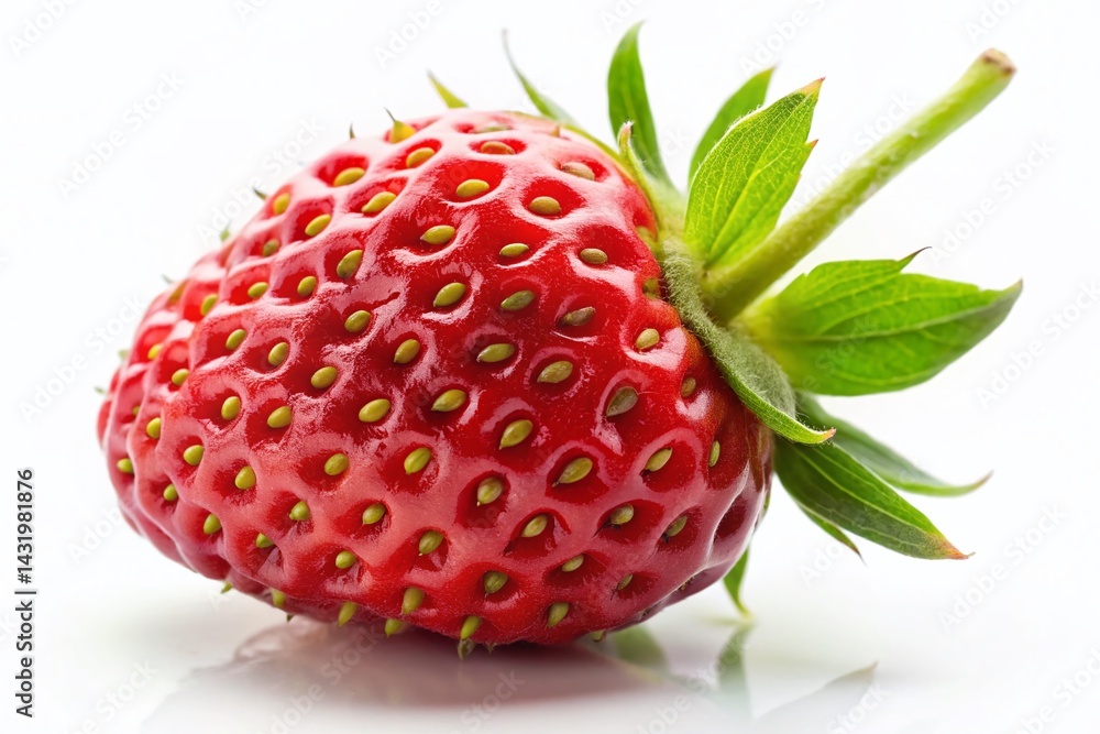 Wild Strawberry Isolated on White Background, High-Resolution Stock Photo for Food, Nature, and Design Projects
