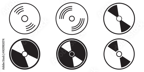 compact disc icon. Disc icon Flat line illustration. Cd line icon. Compact disc icon Simple outline vector logo. DVD Vector Icon. Cd Vector. 