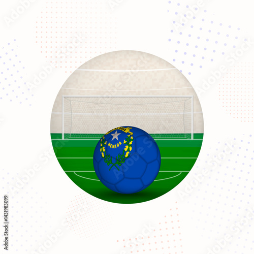 Nevada Flag Football Image for Sports Promotions, Nevada Soccer Ball Ready for Kickoff.