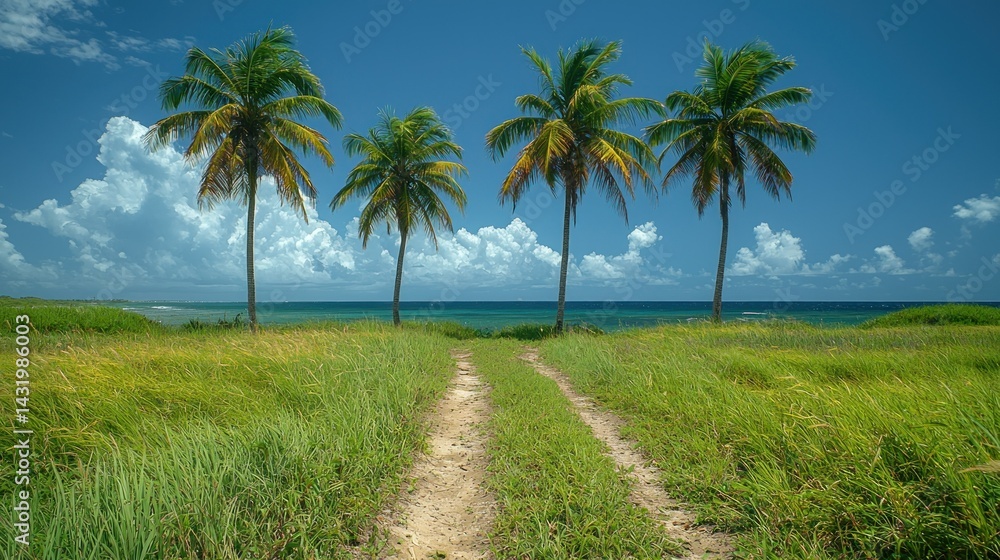 Serene Tropical Paradise: A Path to Coastal Bliss Serene Tropical Paradise: A Path to Coastal Bliss