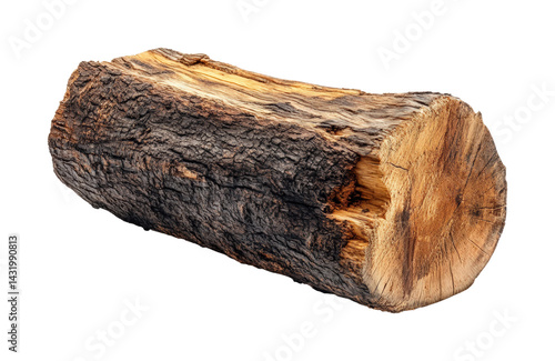 Obraz na plátne Natural log cabin wood log nature rustic environment isolated on transparent bac