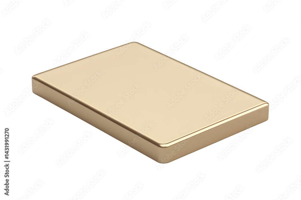Golden Rectangular Object on Black Background Minimalist Design for Luxury Technology and Mo Golden Rectangular Object on Black Background Minimalist Design for Luxury Technology and Mo