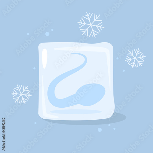 Cryopreserved sperm. Frozen sperm utilization. IVF freezing. Cryopreservation of genetic material. Reproductive technology. Artificial insemination