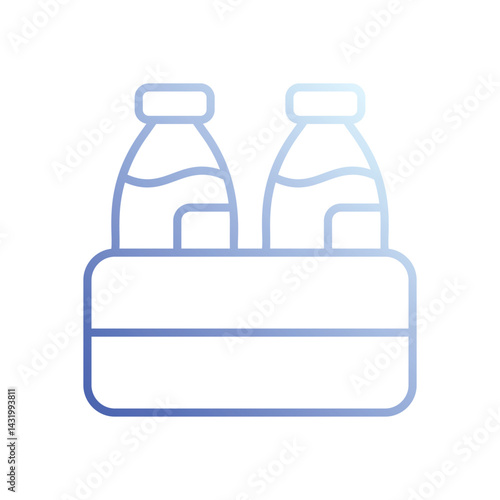 Milk Case icon vector stock illustration