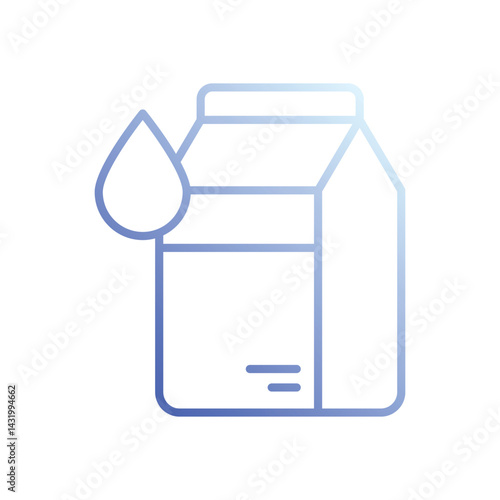 Packaging Milk icon vector stock illustration