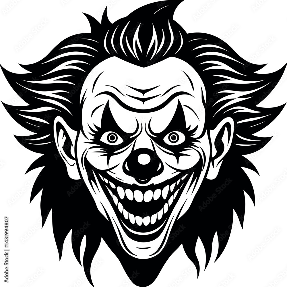 Obraz premium Creepy Clown Face