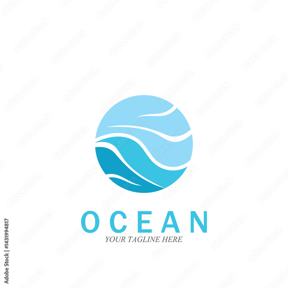 ocean wave sea logo vector illustration design template ocean wave sea logo vector illustration design template