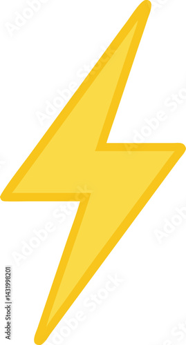 Free Download Illustration of a yellow lightning bolt symbol, representing power, energy, and electricity, ideal for energy, technology, and dynamic design themes. - GFXLoad
