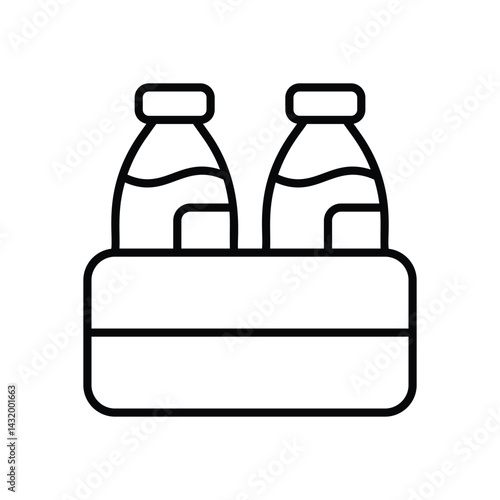 Milk Case icon vector stock illustration