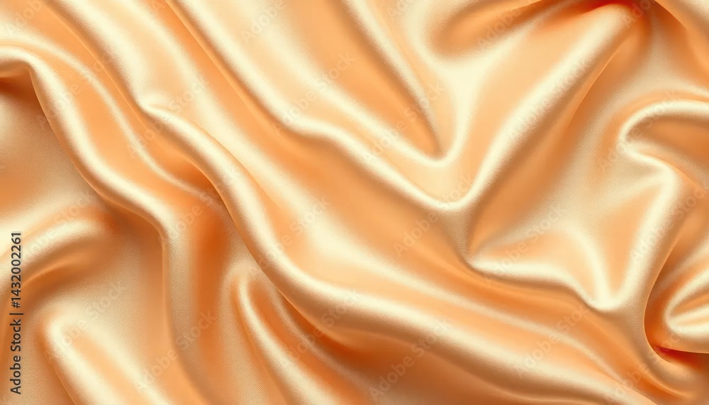 Obraz premium Luxurious peach silk drapes