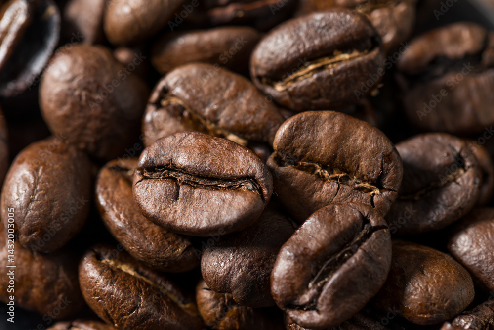 Naklejka premium Organic Brown Espresso Coffee Beans