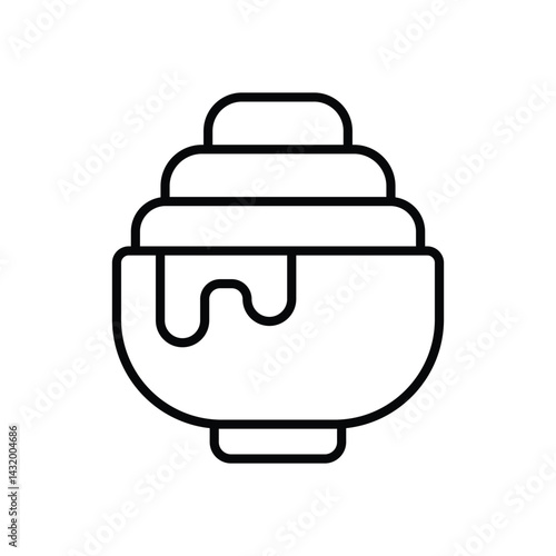 Sour Cream icon vector stock illustration