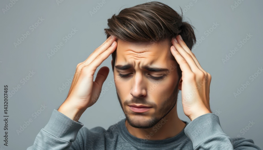 Man with a headache Man with a headache