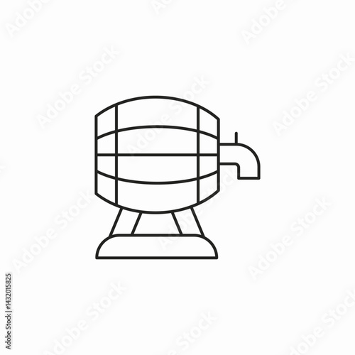 barrel beer party drink icon sign vector