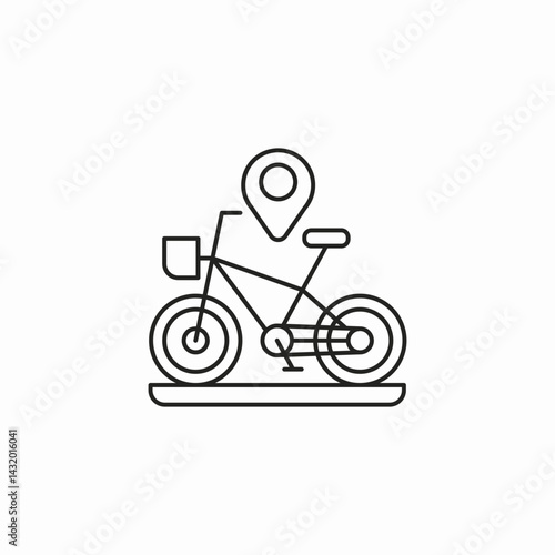 bike location tracking icon sign vector
