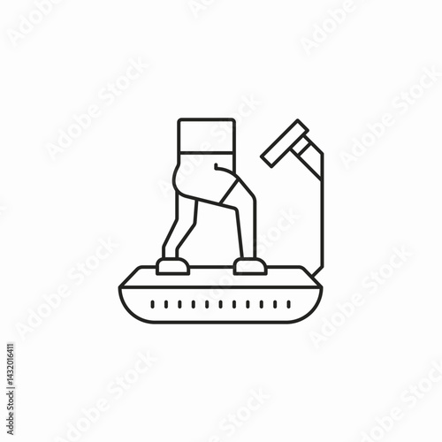 cardio walking gym icon sign vector