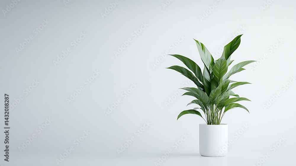 Emerald Snake Plant in White Pot Against White Background Emerald Snake Plant in White Pot Against White Background