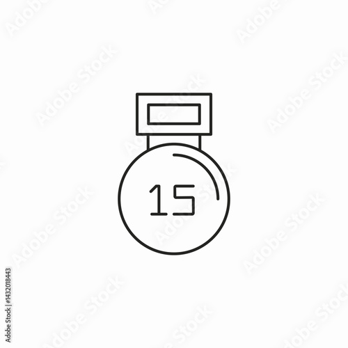 dumbell 15kg icon sign vector