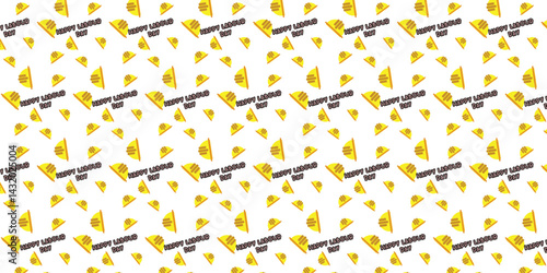 seamless pattern with construction worker's helmet element. International worker day background