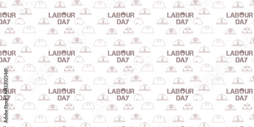 seamless pattern with construction tools. International worker day background