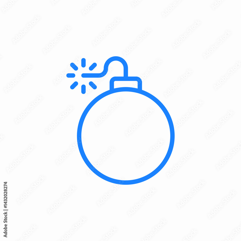 Obraz premium bomb explosive danger threat icon sign vector