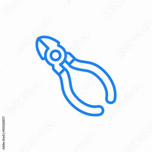 diagonal cutting pliers icon sign vector