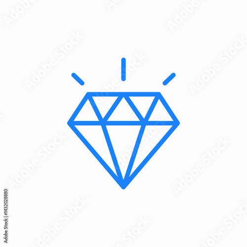 diamond value icon sign vector