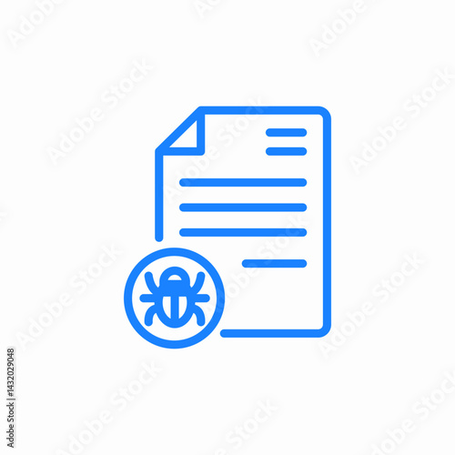 document malware icon sign vector