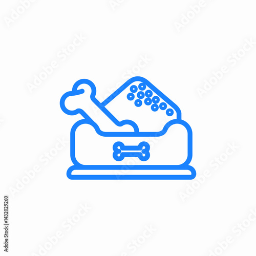 dog food icon sign vector