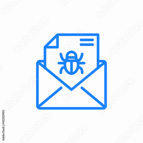 email malware icon sign vector