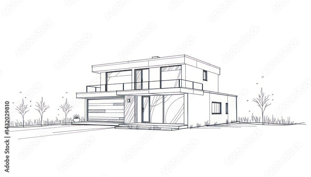 Modern House Blueprint Modern House Blueprint