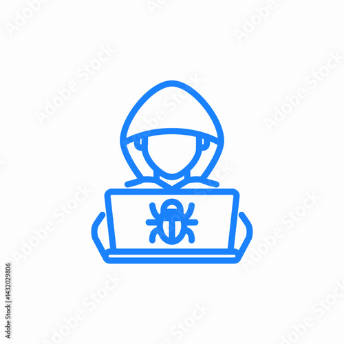 hacker coder icon sign vector