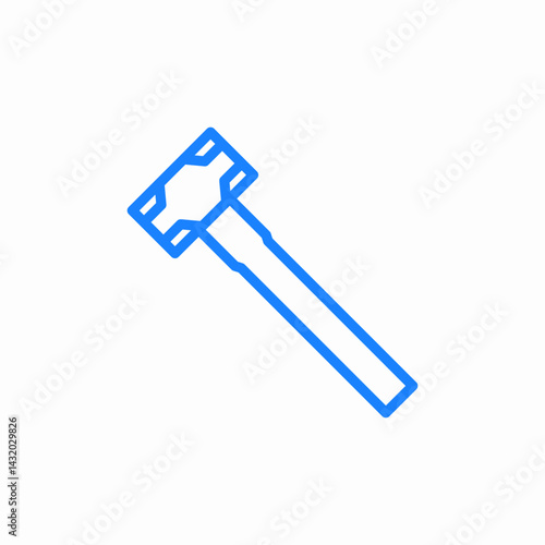 hammer tool icon sign vector