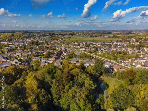 The Flemish Town of Lede, from a Bird's Eye Perspective