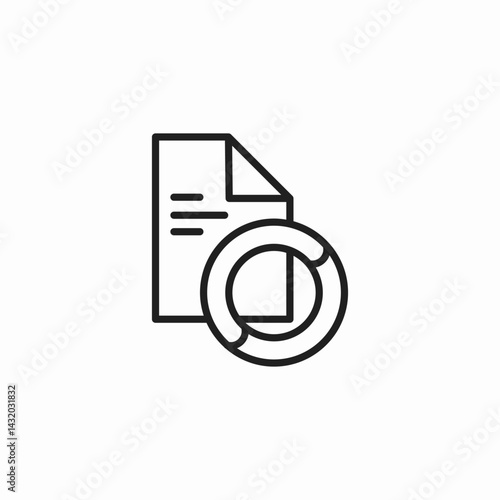 document with progress icon sign vector