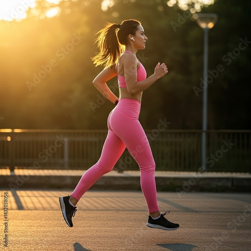 woman running in the park