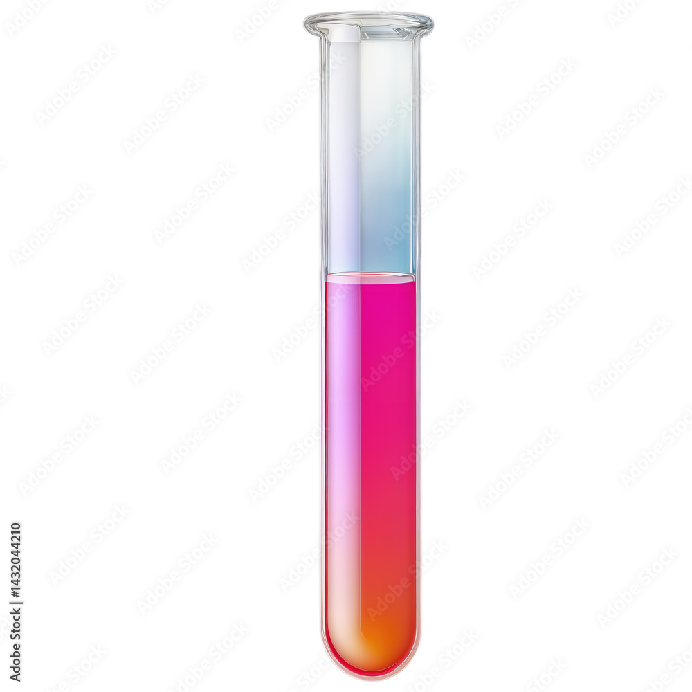 A test tube with red liquid is isolated on a transparent background in the PNG file. A test tube with red liquid is isolated on a transparent background in the PNG file.