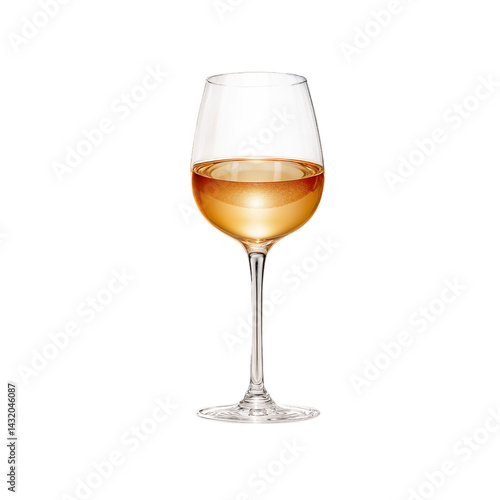 A glass of wine isolated on a transparent background.